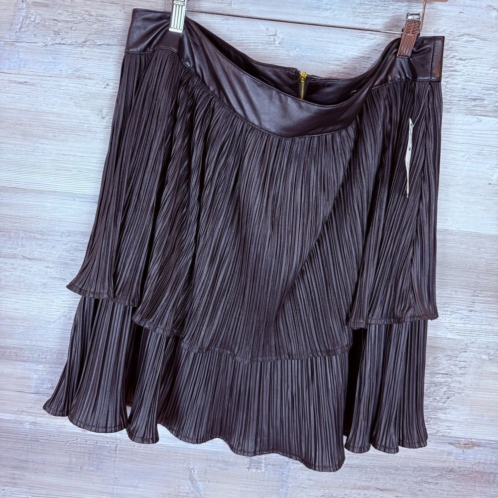 Fashion to Figure Black Layered Mini Skirt